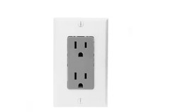 Leviton 15 Amp 125 V J-Box Kit Duplex, Outlet/Receptacle, White/Gray 47605-ACN