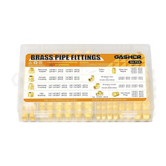 104Pcs Brass Pipe Fittings Assortment Kit, Reducing Adapter, Hex Nipple, Female