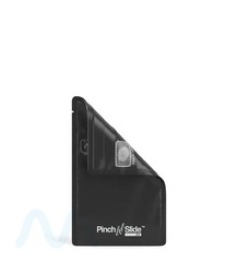 100PC Tamper Resistant Pinch & Slide Bottom-Loading Mylar Bags (Matte Black, 7)