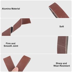35x 1.18×13″ Sanding Belts 80-1000Grit Air File Belt Sander Sandpaper for Metal