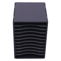 15.7in Desktop Sorter 11 Compartment Wooden Office Desk File Holder Organizer