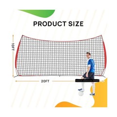 7x7ft/12x9ft/16x10ft/20x10ft Barricade Backstop Net, Sports Barrier Net, Mult…