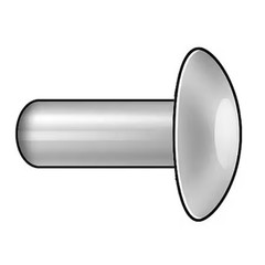 Zoro Select 55A0812-Ea-50 Solid Rivet, Brazier Head, 0.25 In Dia., 0.75 In L,,