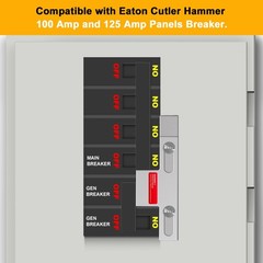 Generator Interlock Kit Compatible with Eaton Cutler Hammer 100 Amp and 125 A…