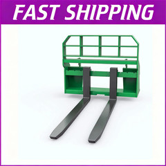 4000lbs Skid Steer Pallet Fork Attachment 46″ Frame W/48″ Blades Fits Tractors