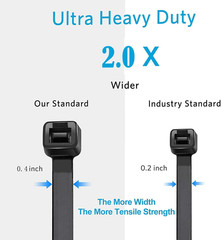 Extra Long Zip Ties 48 Inch Black Large Cable Ties Heavy Duty Outdoor Use 250 L