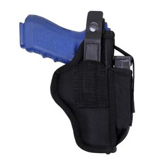 Rothco Black Adjustable Ambidextrous Tactical Belt Pistol Holster w/ Thumb Break