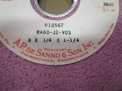 Radiac RA60-J2-VOS 8″ X 1/4″ X 1-1/4″ 60 Grit RUBY Surface Grinding Wheel USA