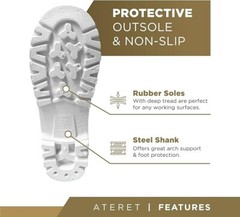 White Steel Toe Boot 100% Waterproof Lightweight and Durable
