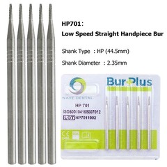 Wave Dental Straight Surgical Bur 701 702 703L Carbide Low Speed Nosecone 44.5mm