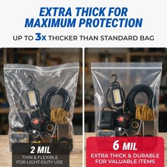 20″ x 20″ Extra Large Reclosable Plastic Zip Bags, 15 Count