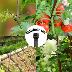 Self-Locking Ties with 17-176 lbs Tensile Strength, for Indoor and Outdoor