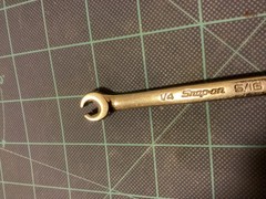 Snap On 1/4″- 5/16″ 6-Pt. SAE Flank Drive Double End Flare Nut Wrench RXFS810B