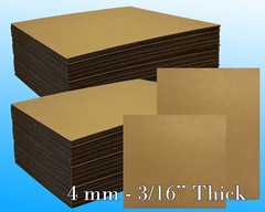 Corrugated Cardboard Sheets 4mm – 3/16″ for Mailing, Arts and Crafts & Packaging