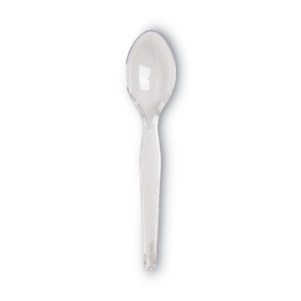 Dixie TH017 6″ Heavyweight Plastic Cutlery Crystal Clear Teaspoon (1000/Ct) New