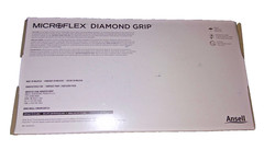 6 Microflex MF-300-L Ansell Diamond Grip Latex Gloves Large Textured 100 Count