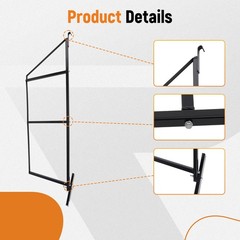 4pcs Universal Shipping Container Shelving Brackets Powder Coated 19.6”x59.3”
