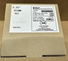 Brady 113120 GLOBALMARK B595 2.5” x 100’ Red Outdoor Permanent Vinyl Label Tape