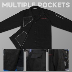 YESWELDER Welding Jacket 11oz Flame Resistant Cotton NFPA2112 Light Weight M-3XL