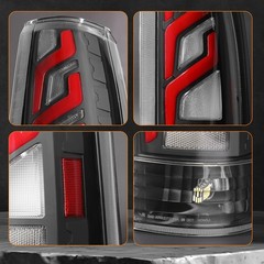 Clear Matte Black Full LED Tail Lights for 1988-1998 Chevy GMC C1500/2500/350…