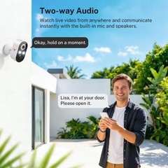 Wireless 1080P Security Camera, Color Night Vision, 120° View, ABS Housing