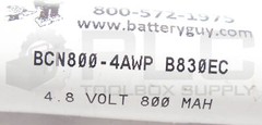 LOT OF 2 NEW BATTERYGUY BCN800-4AWP B830EC BATTERY 4.8 V 800 MAH