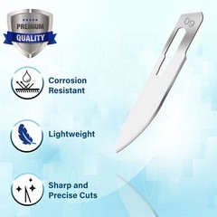 100 Sterile Scalpel Blades #60 + Handle #8 – Autopsy Post Mortem Surgical Dental