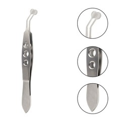 Meibomian Gland Expressor Forceps C Collins Tip 6 mm Dry Eye Ophthalmic Tweezer