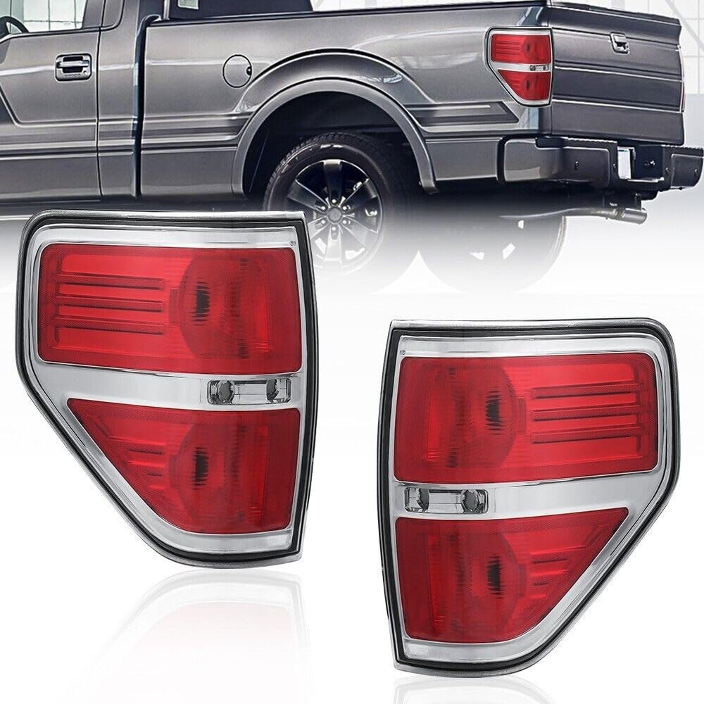 Tail Light Assembly Red Chrome for Ford F150 2009-2014 BL3Z13404AA