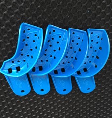12 Pcs Dental Impression Trays Perforated Plastic Autoclavable Trays EASYINSMILE