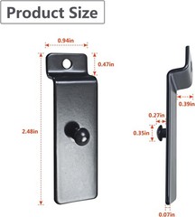 Heavy-Duty Slatwall Utility Hooks, 10pcs Black Display Hangers for Art & Photos