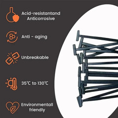 100pcs Nylon Universal Cable Tie Buckle Heavy Duty Self-Locking Free Ship