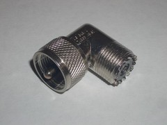 AMPHENOL UG-646/U 74868 RIGHT ANGLE UHF FEMALE to MALE ADAPTER CONNECTOR USED