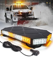 LUMENIX 56 LED Roof Top Strobe Beacon Lights Bar Rooftop Hazard White Amber