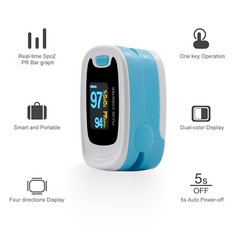 Finger Pulse Oximeter Blood Oxygen Saturation Heart Rate Measuring SpO2 Monitor