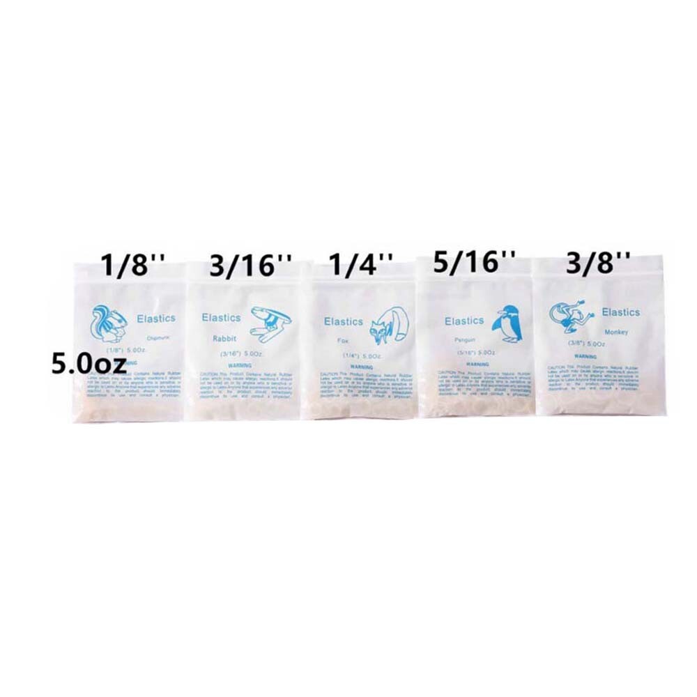 10×Dental Orthodontic Elastic Rubber Bands Brace 100PCS/Bag 5.0OZ 1/4″ Fox