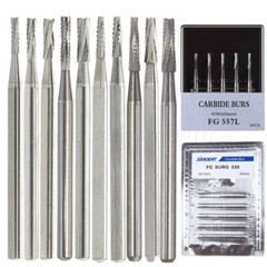 1-10 Dental Surgical Burs 25mm SL Round 4 6 2 557 701 702 Carbide Bur High Speed
