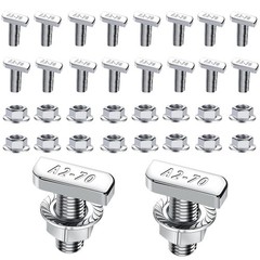 20 PCS T Slot Bolts, M8x20mm T-Slot Bolts 304 Stainless Steel A2-70 with Hexa…