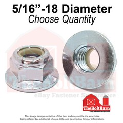 5/16″-18 Grade 5 Nylon Insert Hex Flange Lock Nut Zinc Coarse Thread (Pick Qty)