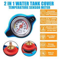 Car Truck Radiator Cap Cover Water Temperature Gauge head 0.9-1.3 Bar Small K5K6