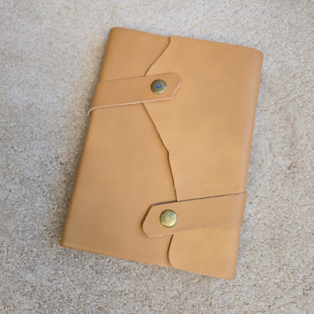 Genuine Italian Leather Journal Pratesia Florence Made In Italy 8.5”x6” Tan