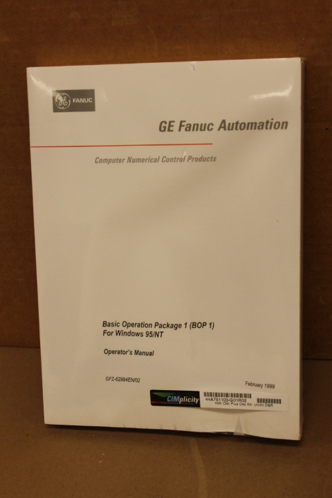 GE FANUC BASIC OPERATOR PACKAGE 1 (B0P1) MANUAL GFZ-62994EN/02