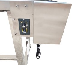 Electric 177×15.7in Industrial PVC Belt Conveyor 110V Two Guardrails Speed Adust
