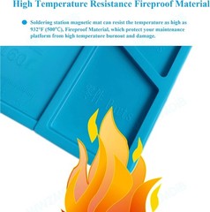 Heat Resistant 932°F Silicone Soldering Work Mat（S-130【11.8 x 7.9” / 30 x 20cm}