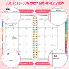 Planner 2026-2027: 2026-2027 Academic Planner Weekly and Monthly from Jul. 2026
