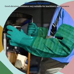 Extra Long 26 Rubber Pond Gloves Chemical Resistant Gloves PVC Reusable