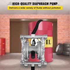 VEVOR Air-Operated Double Diaphragm Pump 1/2″Inlet Outlet 304 Stainless Steel