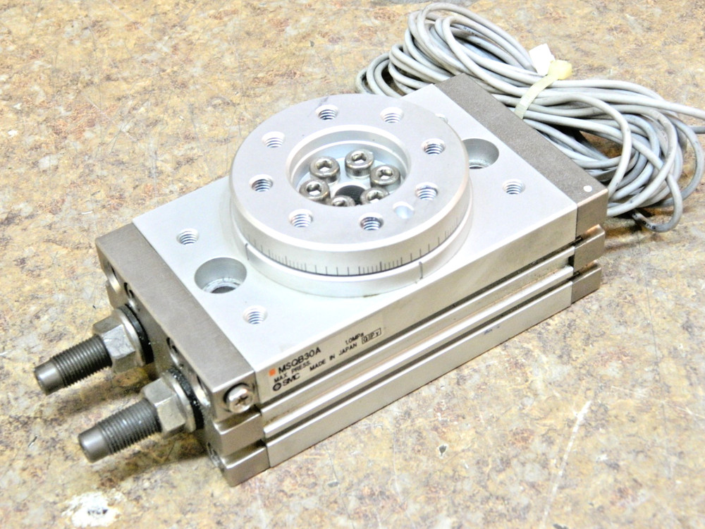 SMC MSQB30A Pneumatic Rotary Actuator 190 Degrees With Stroke Adjustments