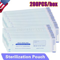 200PCS Self Seal Pouch Sterilization Bag Pouches Dental Medical 3.5″ x 10″