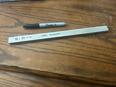 3/8″ x 3/4″ x 12″ , 6061 Aluminum flat bar stock